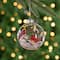Red Cardinals Snowy Winter Scene Glass Ball Ornament